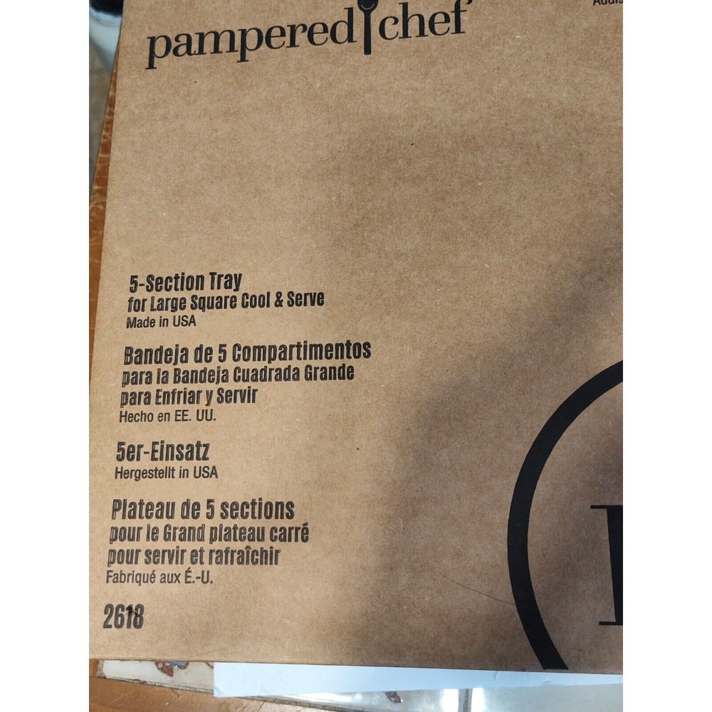 NIB #2618 Pampered Chef 5-SECTION TRAY Fits Large COOL & SERVE